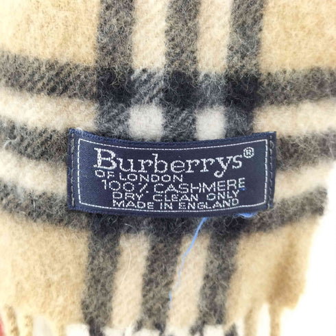 バーバリーズ BURBERRYS 英国製 カシミヤ ノバチェック マフラー レディース