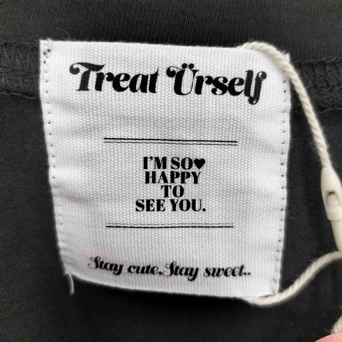 トリートユアセルフ TREAT URSELF ロゴプリント L/S クルーネック Tシャツ レディース
