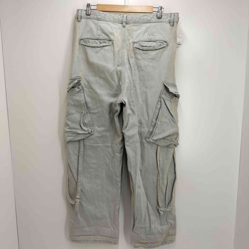 ザラ ZARA アイスブルー デザイン フェード デニム カーゴ パンツ メンズ 44
