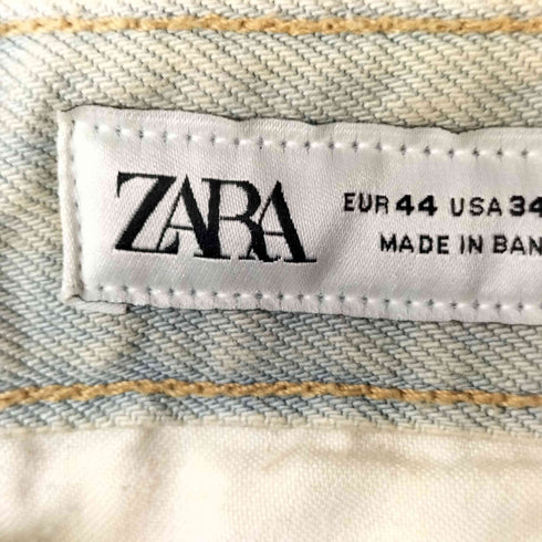 ザラ ZARA アイスブルー デザイン フェード デニム カーゴ パンツ メンズ 44