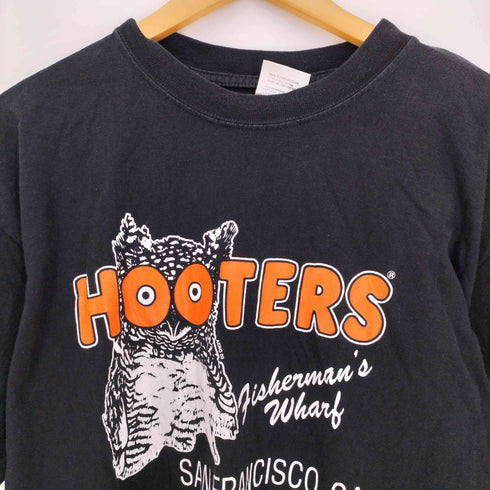 KING FASHIONSボディ 90s カナダ製 HOOTERS 両面ラバープリント アドバタイジングTシャツ メンズ import:XL