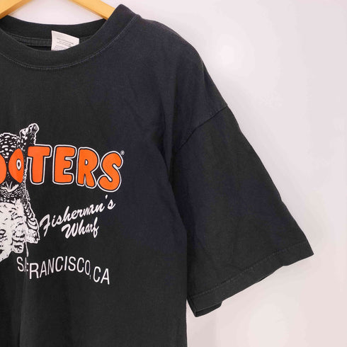 KING FASHIONSボディ 90s カナダ製 HOOTERS 両面ラバープリント アドバタイジングTシャツ メンズ import:XL
