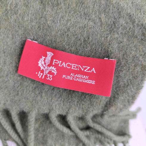 ピアチェンツァ PIACENZA イタリア製 CASHMERE 100% カシミヤ フリンジマフラー レディース