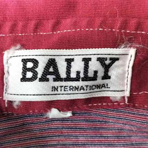 バリー BALLY ステッチデザイン ロゴ刺繍 ボーダー ポロシャツ レディース EUR:42