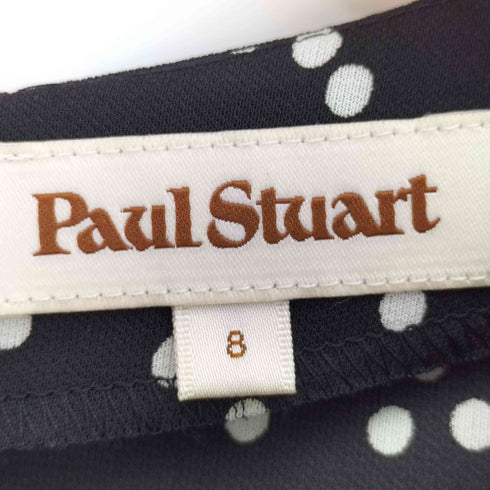 ポールスチュアート Paul Stuart タック ドット ミディ丈 ドレープワンピース レディース 8