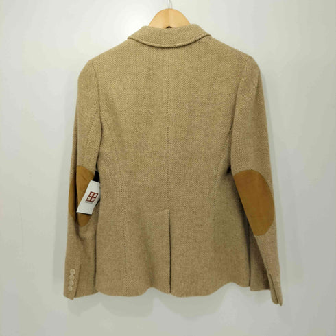 ラルフローレン RALPH LAUREN 00s チェンジポケット エルボーパッチ ヘリンボーン ウール ツイードジャケット レディース 9