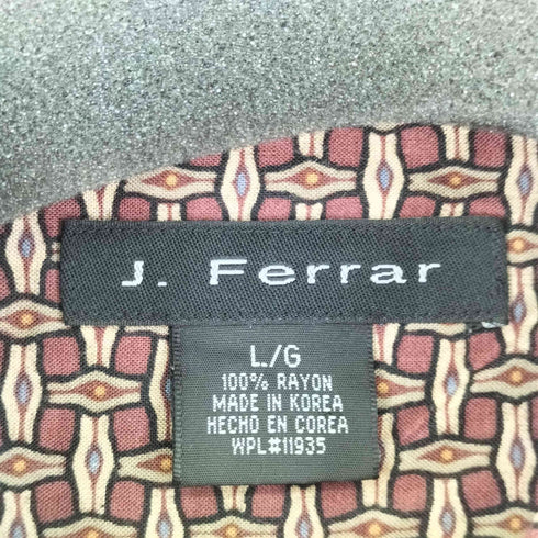 ジェイフェラー J.FERRAR 総柄 レギュラーカラーシャツ メンズ import:L
