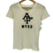 アバクロンビーアンドフィッチ Abercrombie & Fitch 裾&袖シングルステッチ NY92 ロゴワッペン クルーネックTシャツ レディース import:M