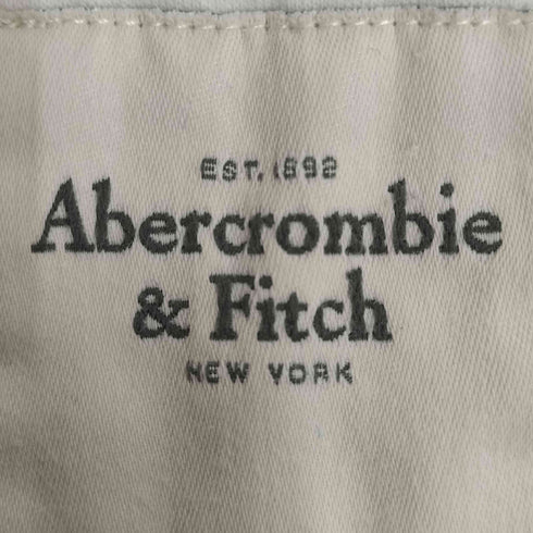 アバクロンビーアンドフィッチ Abercrombie & Fitch 裾&袖シングルステッチ NY92 ロゴワッペン クルーネックTシャツ レディース import:M