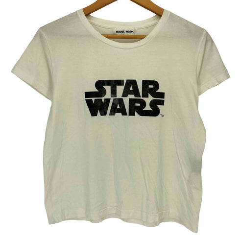 ミュベールワーク MUVEIL WORK スペースオペラシリーズ プリント ロゴTシャツ レディース JPN:36