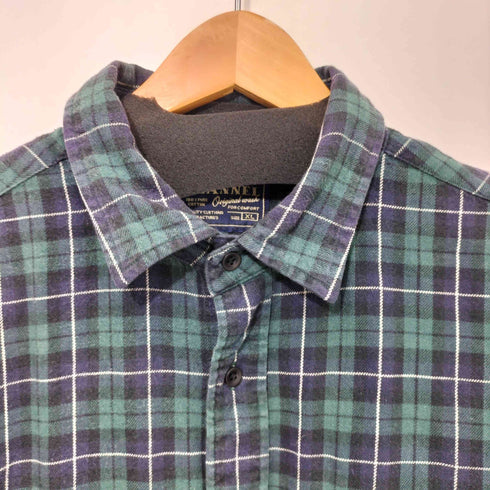 ユニクロ UNIQLO 00s OLD ブラックウォッチ チェック フランネル シャツ メンズ JPN:XL