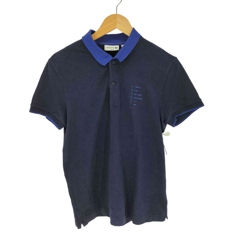 ラコステ LACOSTE SLIM FIT グラフィックロゴ ポロシャツ メンズ import:M