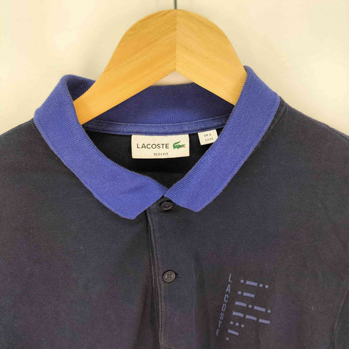 ラコステ LACOSTE SLIM FIT グラフィックロゴ ポロシャツ メンズ import:M