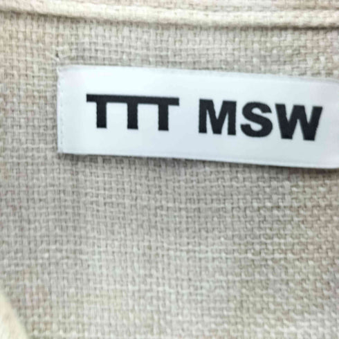 ティーモダンストリートウエア TTT_MSW Linen over shirt リネン 長袖シャツ メンズ JPN:L