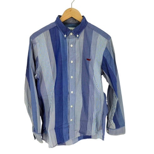 ノーリーズ NOLLEY’S ランダムストライプ ボタンダウン コットンシャツ メンズ import:L