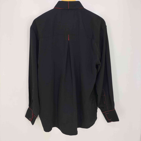 90s フェイクレイヤード カラーステッチ L/S ドレスシャツ メンズ