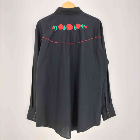 ELY DIAMOND AMERICAN ROSE 両面刺繍 パイピング L/S ウエスタンシャツ メンズ import:XL