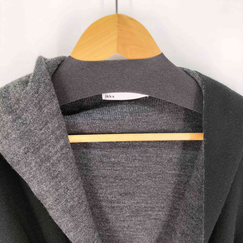 イッカ ikka フーディ アクリルニット コート メンズ JPN:XL