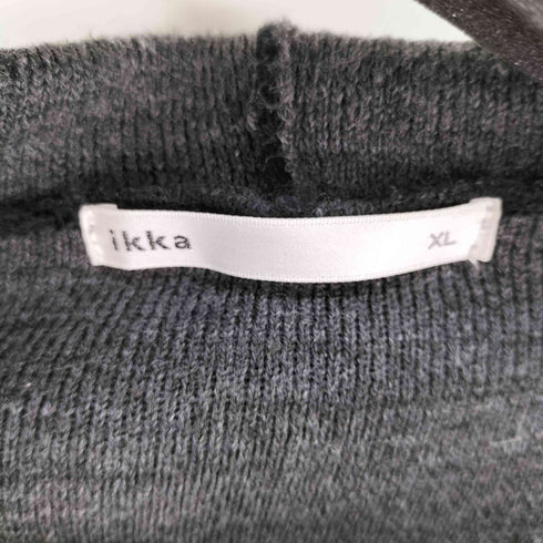 イッカ ikka フーディ アクリルニット コート メンズ JPN:XL