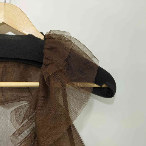 レイビームス Ray BEAMS チュールフリルカラーノースリーブトップス レディース