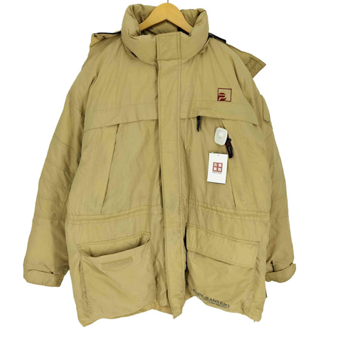 ペペジーンズロンドン PEPE JEANS LONDON フロントロゴ刺繍 比翼ジップ フードファー ダウン ジャケット メンズ import:XXL