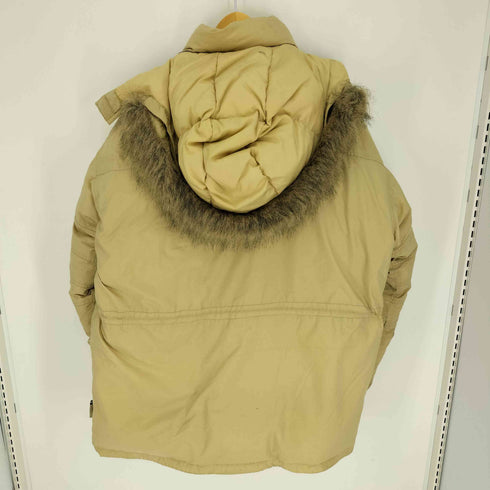 ペペジーンズロンドン PEPE JEANS LONDON フロントロゴ刺繍 比翼ジップ フードファー ダウン ジャケット メンズ import:XXL