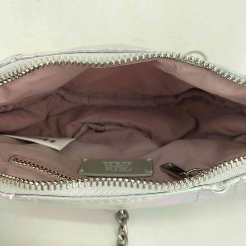 ザラ ZARA メタリック シルバー ショルダーバッグ レディース