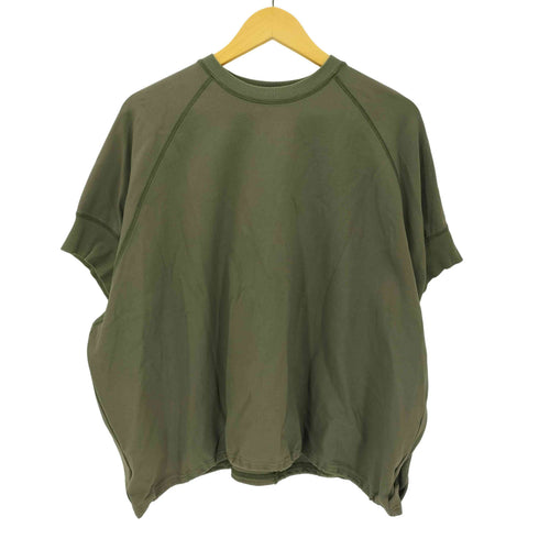 quaranciel 26SS 洗濯機可能 ライト ポンチ ハーフスリーブ ドロスト ルーズ TEE レディース FREE