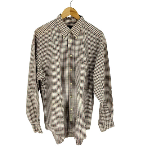 バナナリパブリック BANANA REPUBLIC ボタンダウン コットン チェック シャツ メンズ import:L