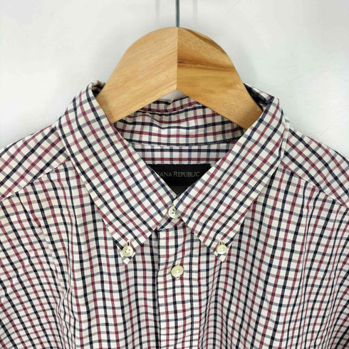 バナナリパブリック BANANA REPUBLIC ボタンダウン コットン チェック シャツ メンズ import:L
