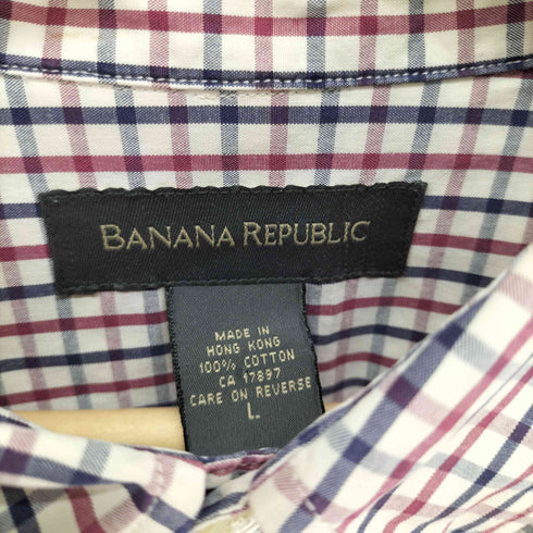 バナナリパブリック BANANA REPUBLIC ボタンダウン コットン チェック シャツ メンズ import:L