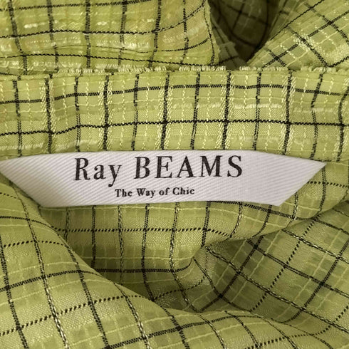 レイビームス Ray BEAMS ドビー チェック フリルカラー ブラウス レディース