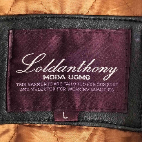 Loldanthony 裏地キルティング 比翼 シープ レザー カーコート メンズ JPN:1