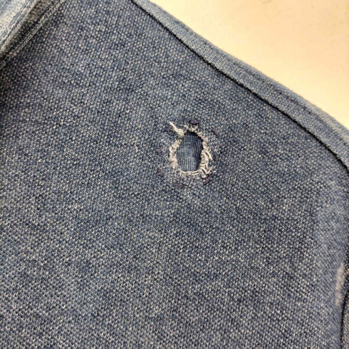 ポロバイラルフローレン Polo by RALPH LAUREN インディゴ染め USED加工ポロシャツ レディース import:L