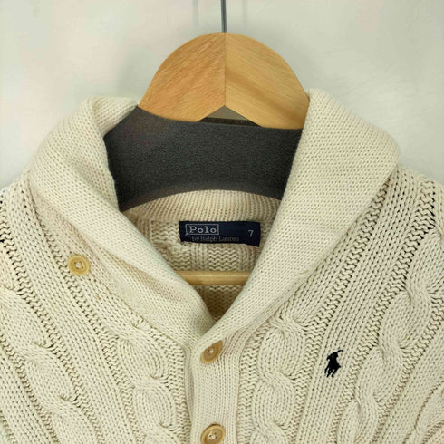 ポロバイラルフローレン Polo by RALPH LAUREN ケーブルニット ショールカラー カーディガン レディース JPN:7号