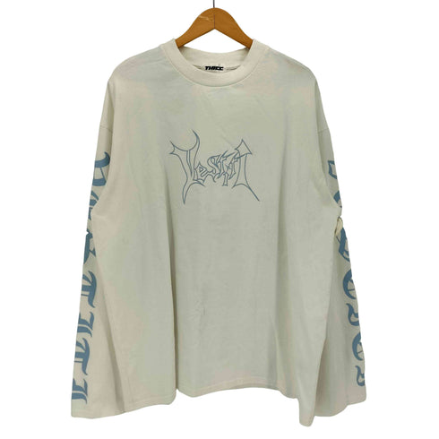 チック THICC vestiti ラメ フロント プリント 長袖 Tシャツ レディース FREE