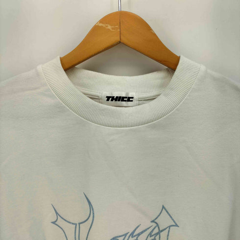 チック THICC vestiti ラメ フロント プリント 長袖 Tシャツ レディース FREE