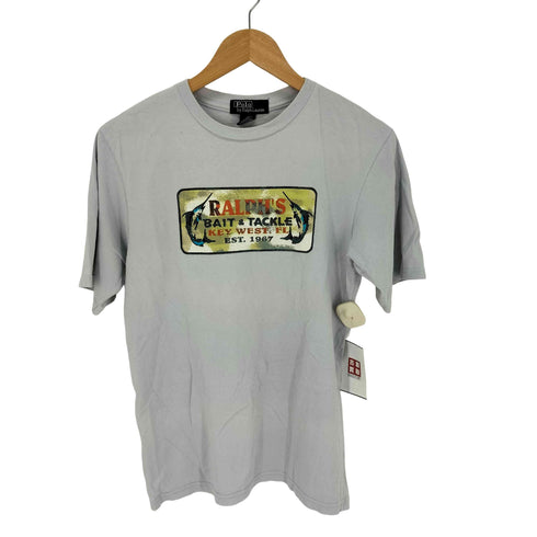 ポロバイラルフローレン Polo by RALPH LAUREN RALPH’S BAIT&TACKLE グラフィックプリント Tシャツ メンズ import:L
