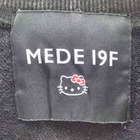 MEDE19F 霞んだ シルエット の フェード 加工 スウェット キャラクター レディース JPN:L