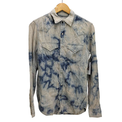 デニムアンドサプライラルフローレン DENIM&SUPPLY RALPH RAUREN ブリーチ加工 タイダイ ウエスタン シャツ メンズ import:XS
