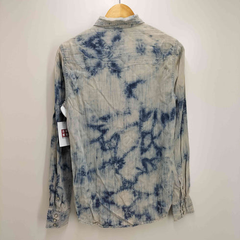 デニムアンドサプライラルフローレン DENIM&SUPPLY RALPH RAUREN ブリーチ加工 タイダイ ウエスタン シャツ メンズ import:XS