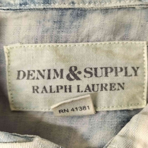 デニムアンドサプライラルフローレン DENIM&SUPPLY RALPH RAUREN ブリーチ加工 タイダイ ウエスタン シャツ メンズ import:XS