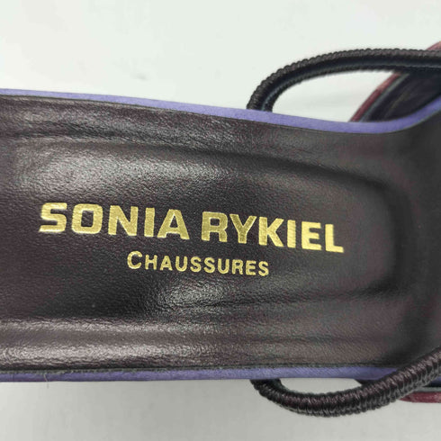 ソニアリキエル SONIA RYKIEL スクエアトゥ ストラップ サンダル パイソン 型押し レディース EUR:36