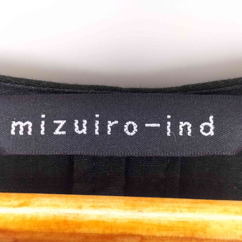 ミズイロインド mizuiro ind コットンVネックワンピース レディース