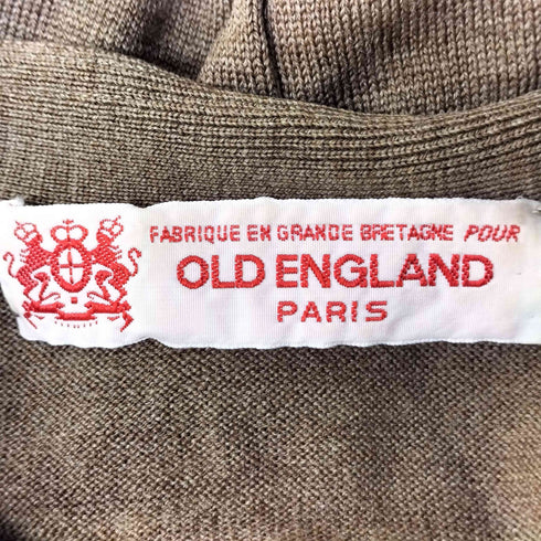 オールドイングランド OLD ENGLAND イギリス製 ウール 100% ボーダー カーディガン レディース