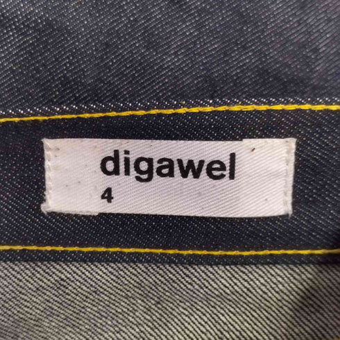 ディガウェル DIGAWEL ジップフライ コットン ワイドデニムパンツ メンズ JPN:0
