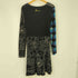 デシグアル Desigual メタリックプリント 袖切替 Vネックワンピース レディース import:XL