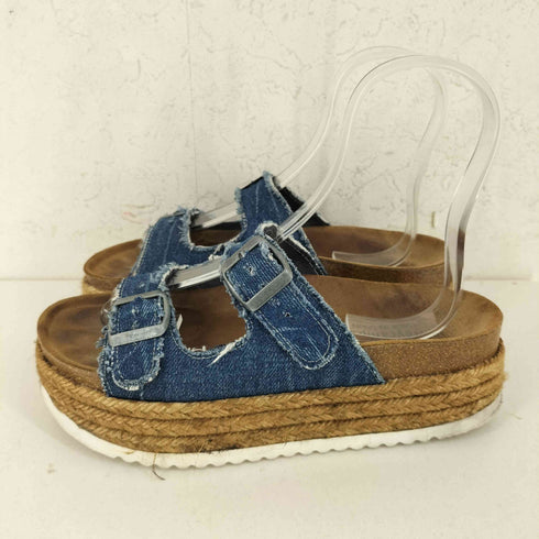 ジェフリーキャンベル Jeffrey Campbell ジュート厚底デニムサンダル レディース 38