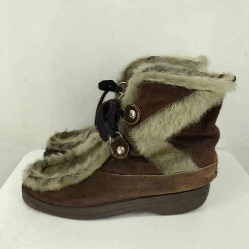 MADE IN ITALY ファー付き ショートブーツ レディース
