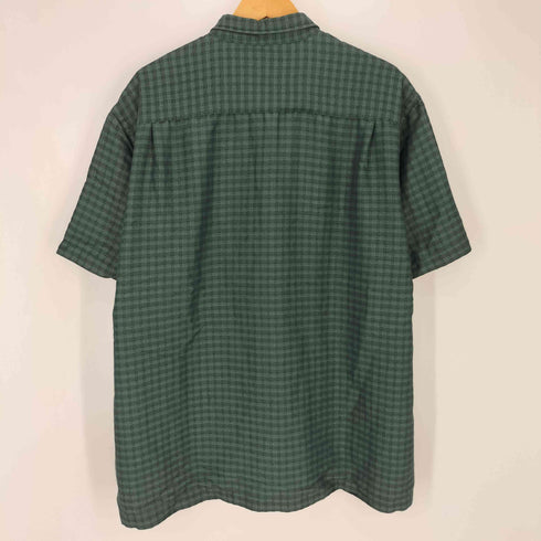 ヴァンヒューゼン VAN HEUSEN チェック ポケット レーヨン S/S シャツ メンズ import:XL